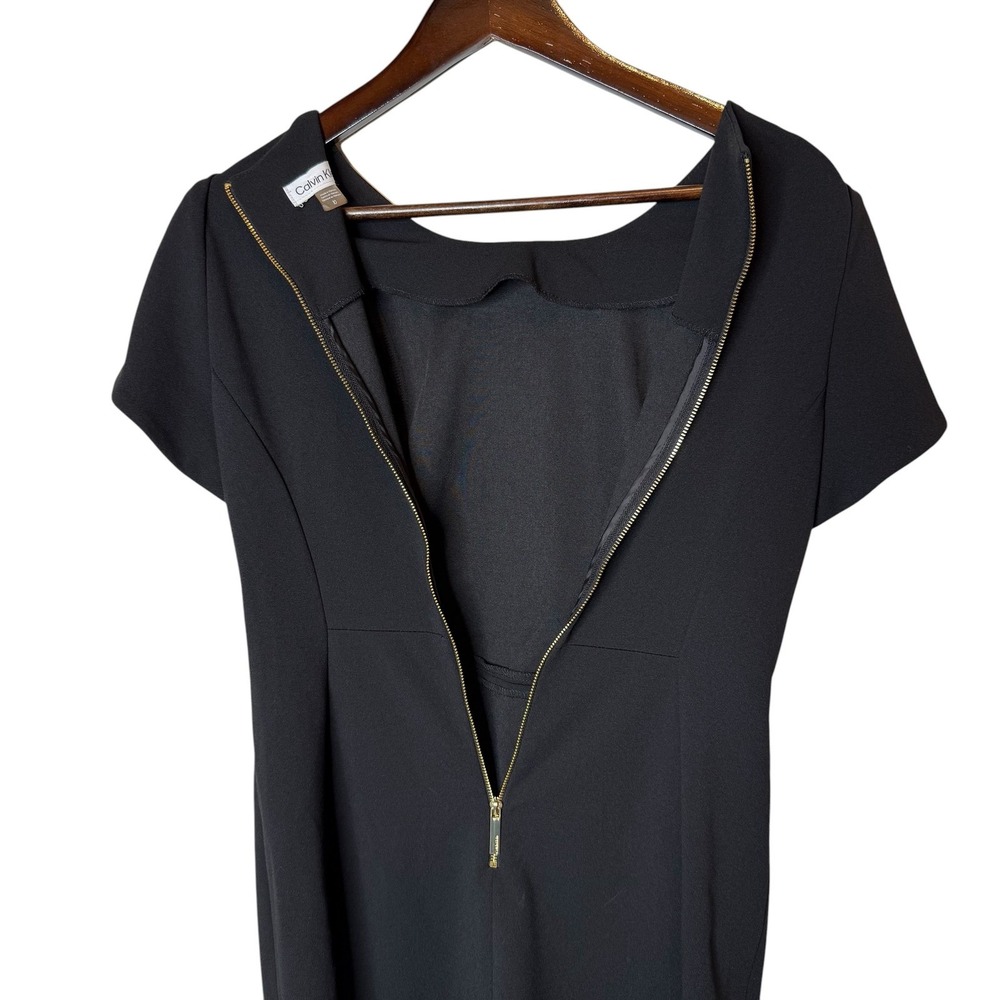 Calvin Klein Tulip Sleeve Sheath Dress Black size 10 - Picture 5 of 6